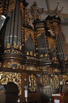 Den vackra orgeln i Ybbs kyrka till vars restaurering vi bidrog.